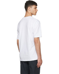 T-shirt à col rond imprimé blanc A.P.C.