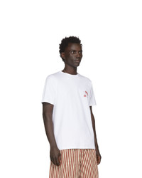 T-shirt à col rond imprimé blanc Loewe