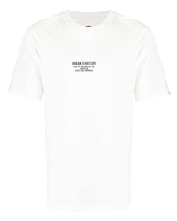 T-shirt à col rond imprimé blanc WTAPS