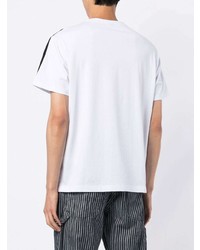 T-shirt à col rond imprimé blanc Hackett