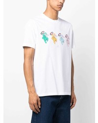 T-shirt à col rond imprimé blanc PS Paul Smith