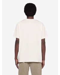 T-shirt à col rond imprimé blanc Gucci