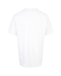 T-shirt à col rond imprimé blanc Supreme