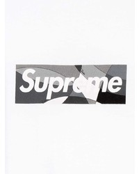 T-shirt à col rond imprimé blanc Supreme