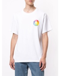 T-shirt à col rond imprimé blanc Takashi Murakami