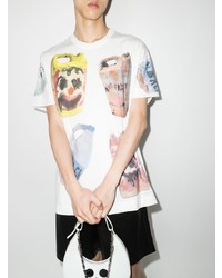 T-shirt à col rond imprimé blanc Givenchy