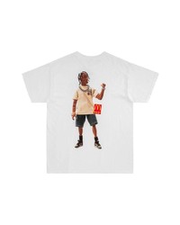 T-shirt à col rond imprimé blanc Travis Scott Astroworld