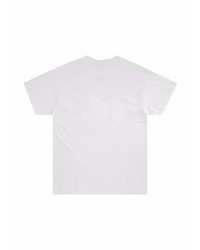 T-shirt à col rond imprimé blanc Travis Scott