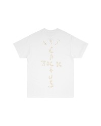 T-shirt à col rond imprimé blanc Travis Scott Astroworld