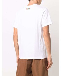 T-shirt à col rond imprimé blanc Coach