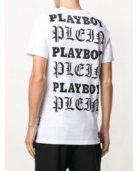 T-shirt à col rond imprimé blanc Philipp Plein