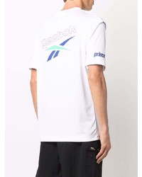 T-shirt à col rond imprimé blanc Reebok