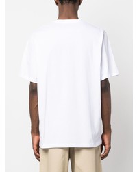 T-shirt à col rond imprimé blanc MAISON KITSUNÉ