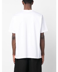 T-shirt à col rond imprimé blanc Junya Watanabe MAN