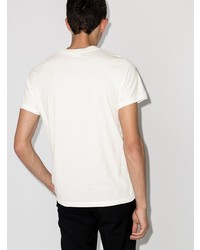 T-shirt à col rond imprimé blanc Helmut Lang