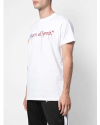 T-shirt à col rond imprimé blanc Off-White