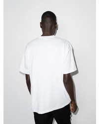 T-shirt à col rond imprimé blanc Raf Simons