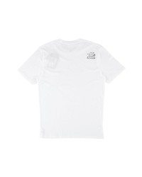 T-shirt à col rond imprimé blanc Supreme