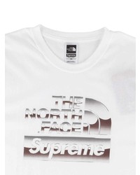 T-shirt à col rond imprimé blanc Supreme