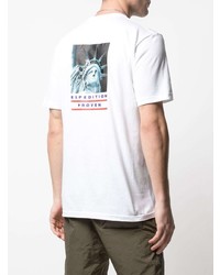 T-shirt à col rond imprimé blanc Supreme