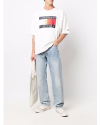 T-shirt à col rond imprimé blanc Tommy Hilfiger