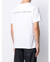 T-shirt à col rond imprimé blanc Valentino