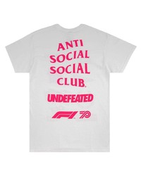 T-shirt à col rond imprimé blanc Anti Social Social Club