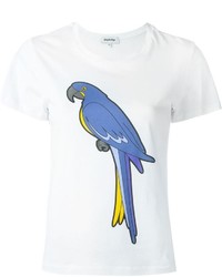 T-shirt à col rond imprimé blanc Yazbukey