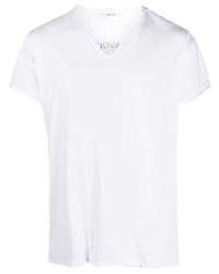 T-shirt à col rond imprimé blanc Zadig & Voltaire