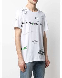 T-shirt à col rond imprimé blanc Zadig & Voltaire