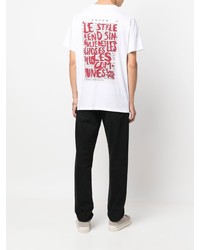 T-shirt à col rond imprimé blanc Zadig & Voltaire