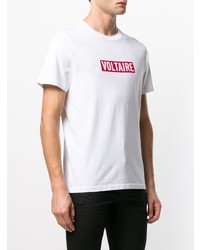 T-shirt à col rond imprimé blanc Zadig & Voltaire