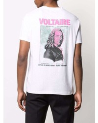 T-shirt à col rond imprimé blanc Zadig & Voltaire