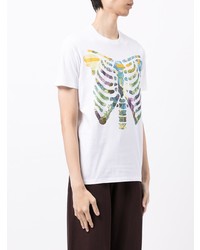 T-shirt à col rond imprimé blanc PS Paul Smith