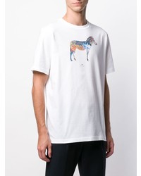 T-shirt à col rond imprimé blanc Ps By Paul Smith