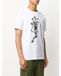 T-shirt à col rond imprimé blanc PS Paul Smith