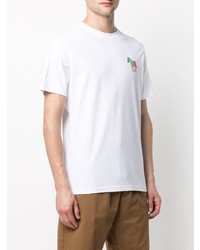 T-shirt à col rond imprimé blanc PS Paul Smith