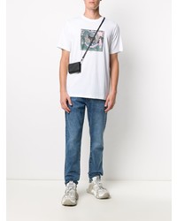 T-shirt à col rond imprimé blanc PS Paul Smith