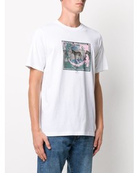 T-shirt à col rond imprimé blanc PS Paul Smith