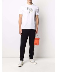 T-shirt à col rond imprimé blanc PS Paul Smith