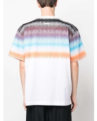 T-shirt à col rond imprimé blanc Missoni