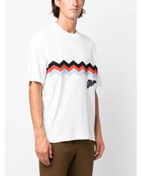 T-shirt à col rond imprimé blanc Missoni