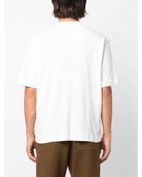 T-shirt à col rond imprimé blanc Missoni