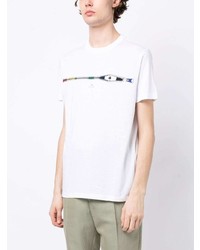 T-shirt à col rond imprimé blanc PS Paul Smith