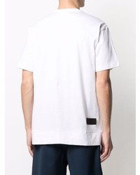 T-shirt à col rond imprimé blanc Low Brand