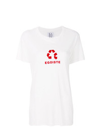 T-shirt à col rond imprimé blanc Zoe Karssen