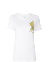 T-shirt à col rond imprimé blanc Zoe Karssen