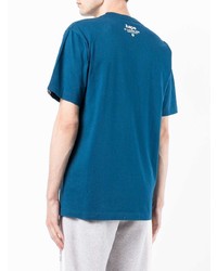 T-shirt à col rond imprimé bleu canard AAPE BY A BATHING APE