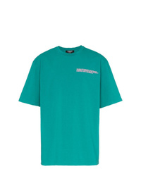 T-shirt à col rond imprimé bleu canard Calvin Klein 205W39nyc