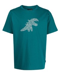 T-shirt à col rond imprimé bleu canard SPORT b. by agnès b.
